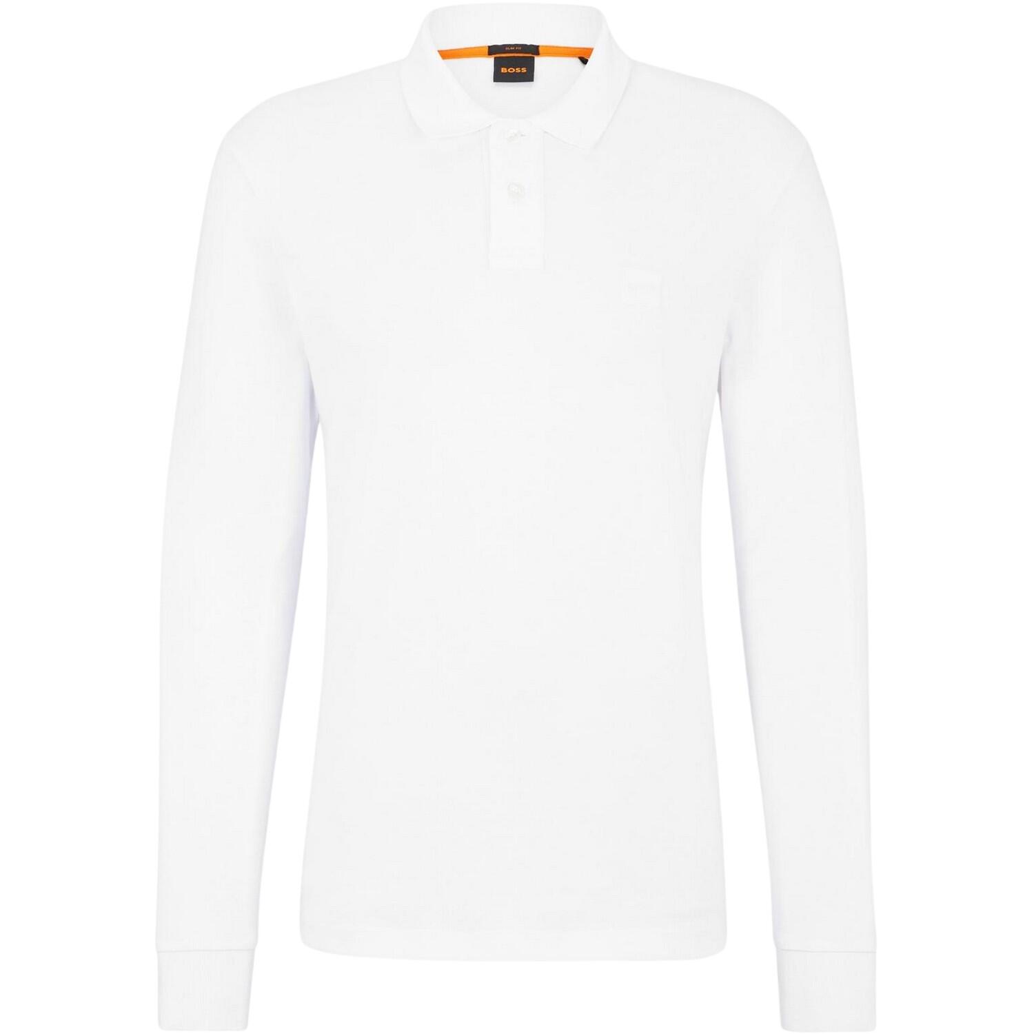 Boss Mens Passerby Logo Long-Sleeved Polo Shirt