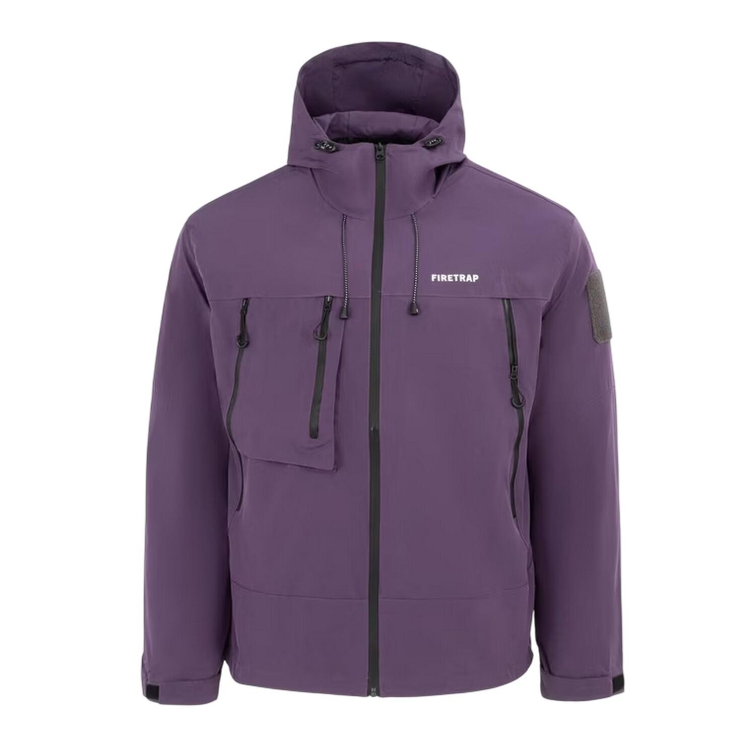 Firetrap Mens Windproof Hooded Windbreaker