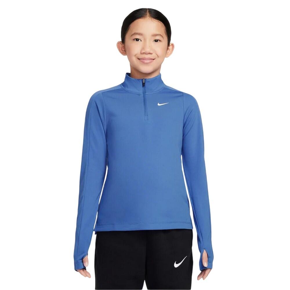Nike Girls Dri-FIT Half Zip Long-Sleeved Top