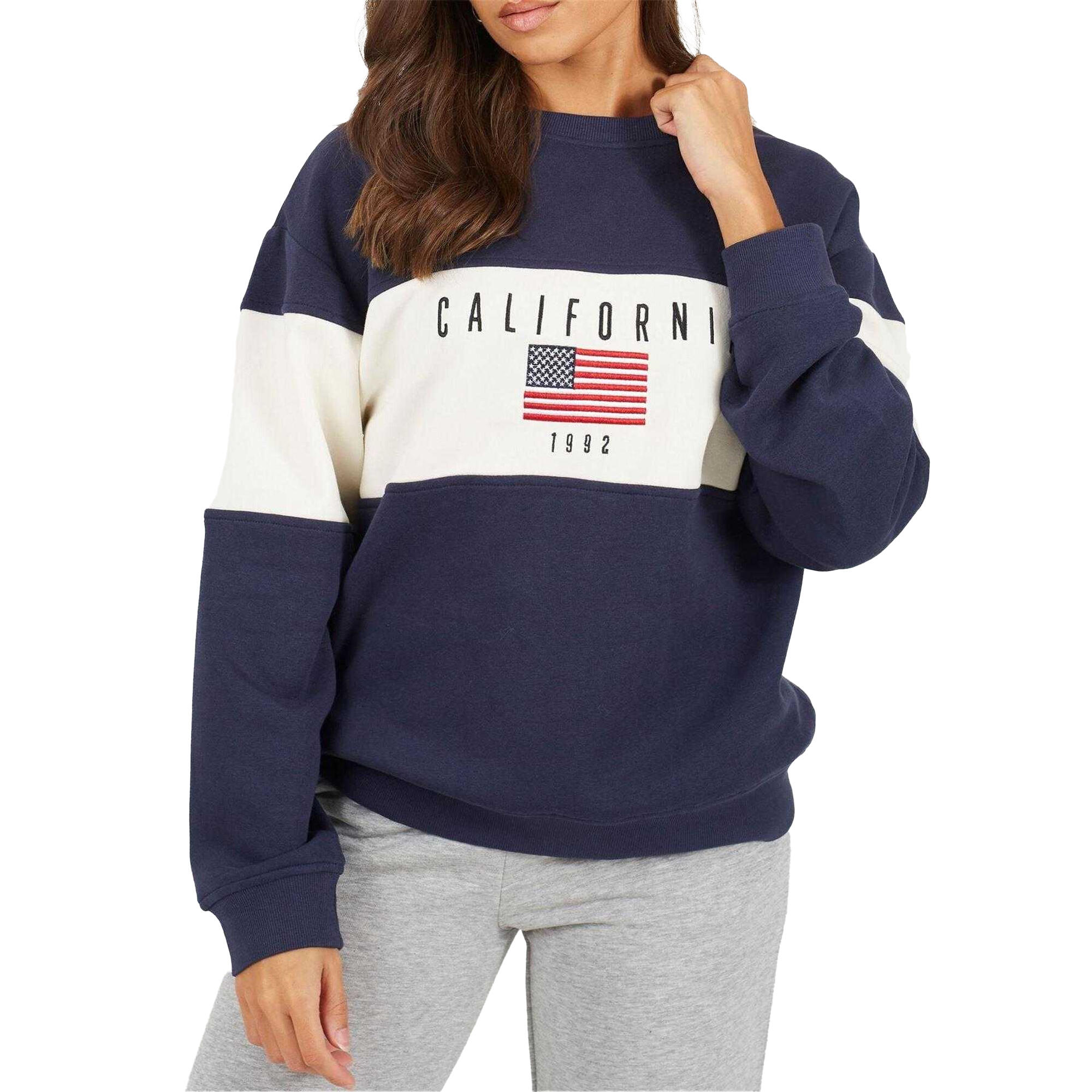 Brave Soul Womens/Ladies Calfornia Embroidered Sweatshirt