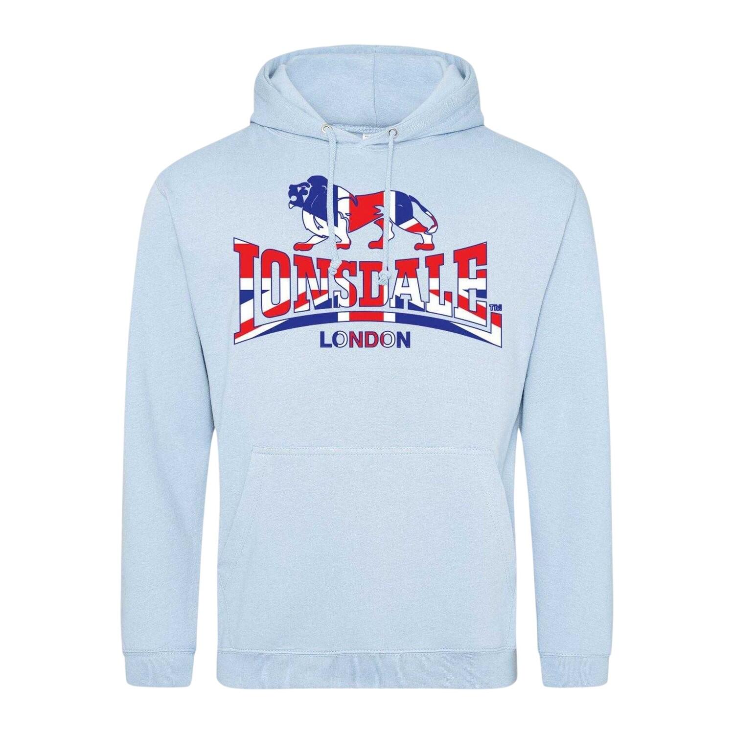 Lonsdale Mens Union Jack Logo Hoodie