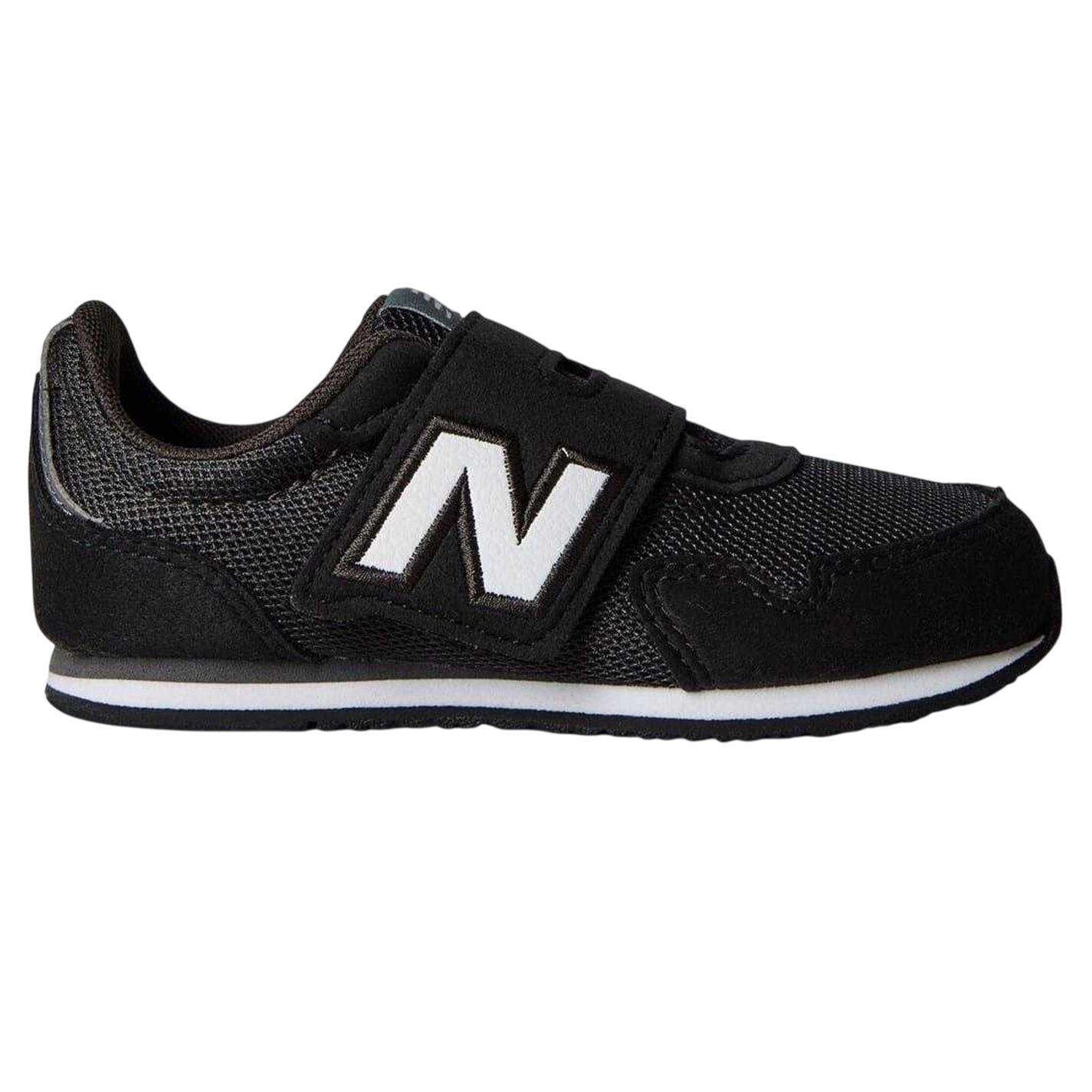 New Balance Childrens/Kids Logo Leather Hook and Loop Flat Shoes