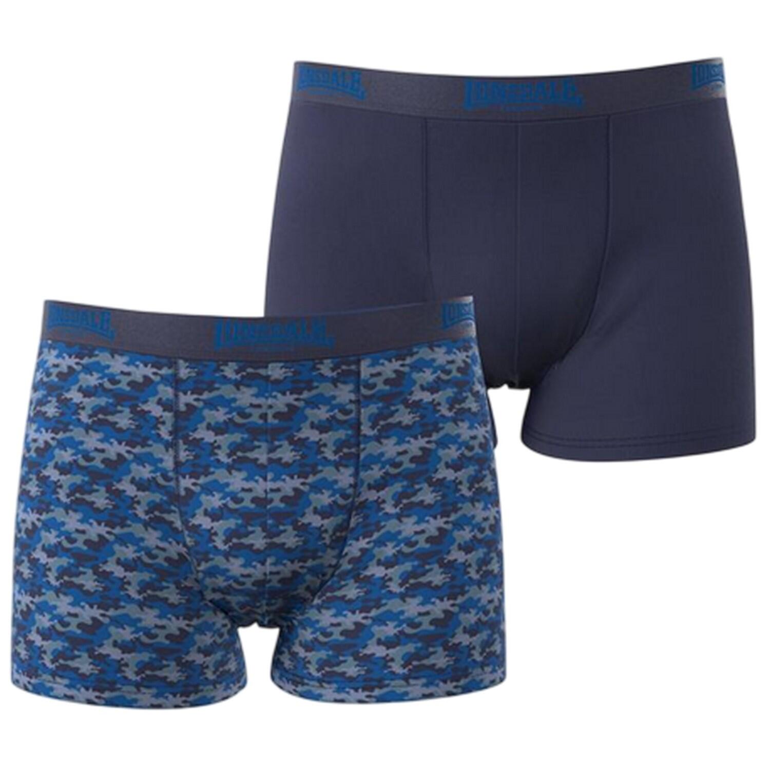 Lonsdale Mens Camo Boxer Briefs (Pack of 2)