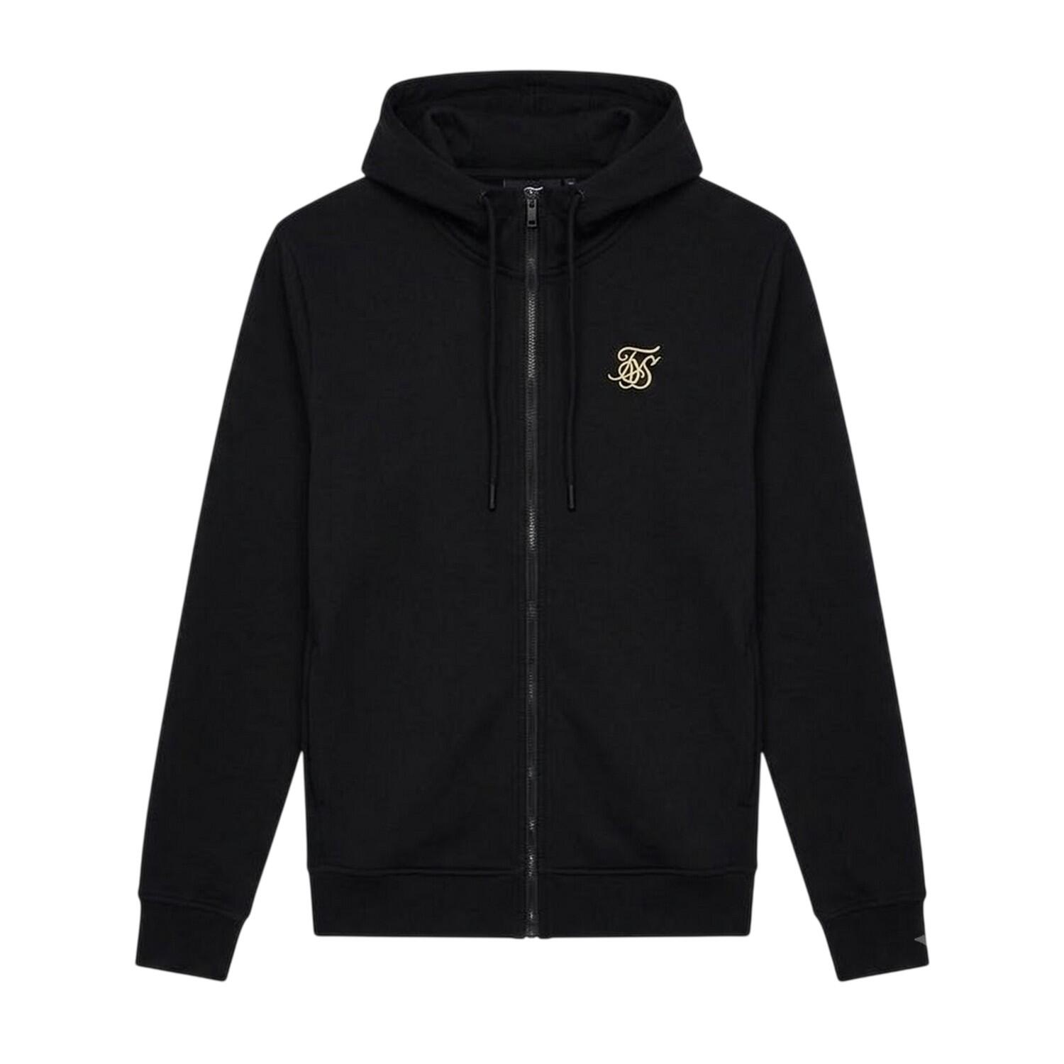 SikSilk Mens Essential Full Zip Hoodie