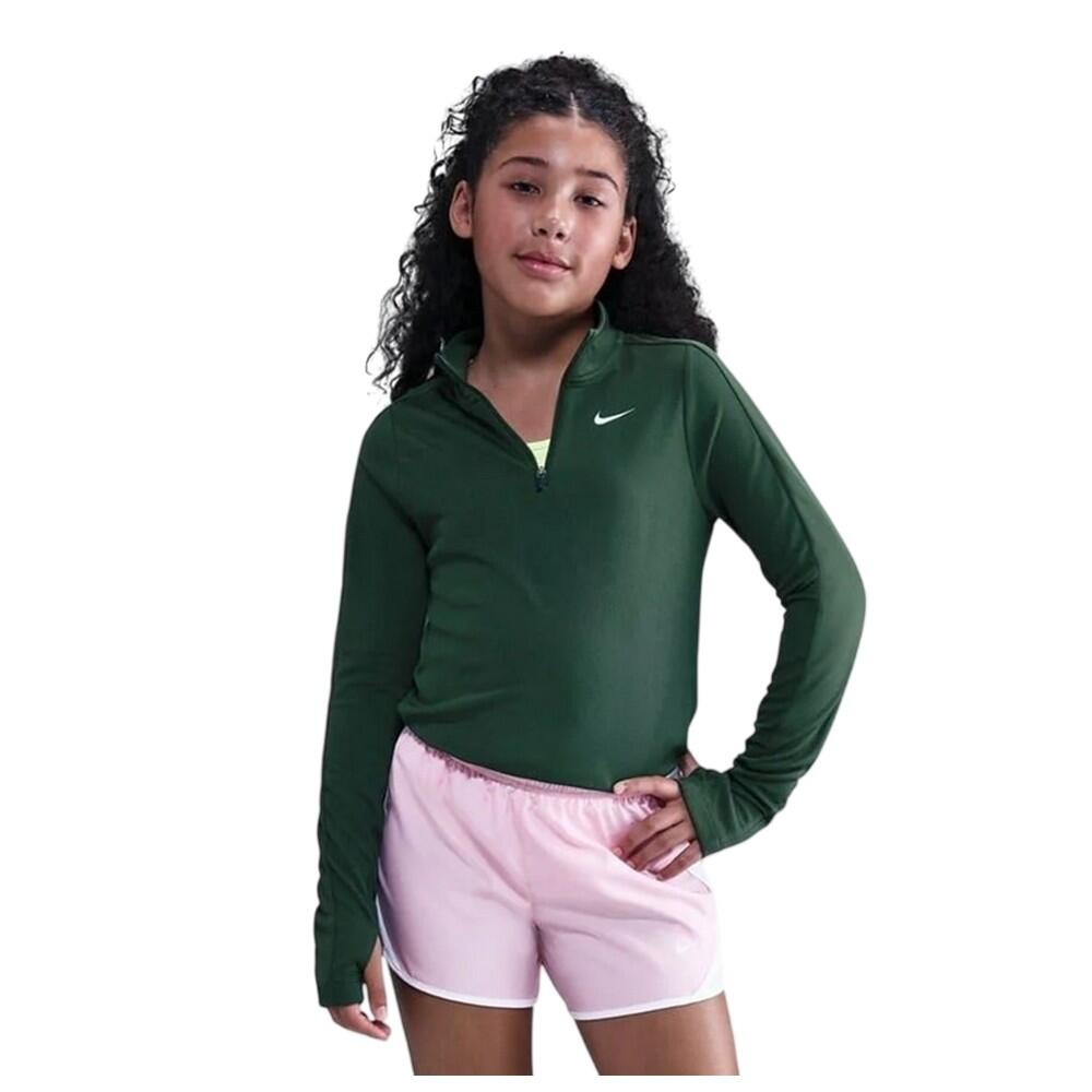 Nike Girls Dri-FIT Half Zip Long-Sleeved Top