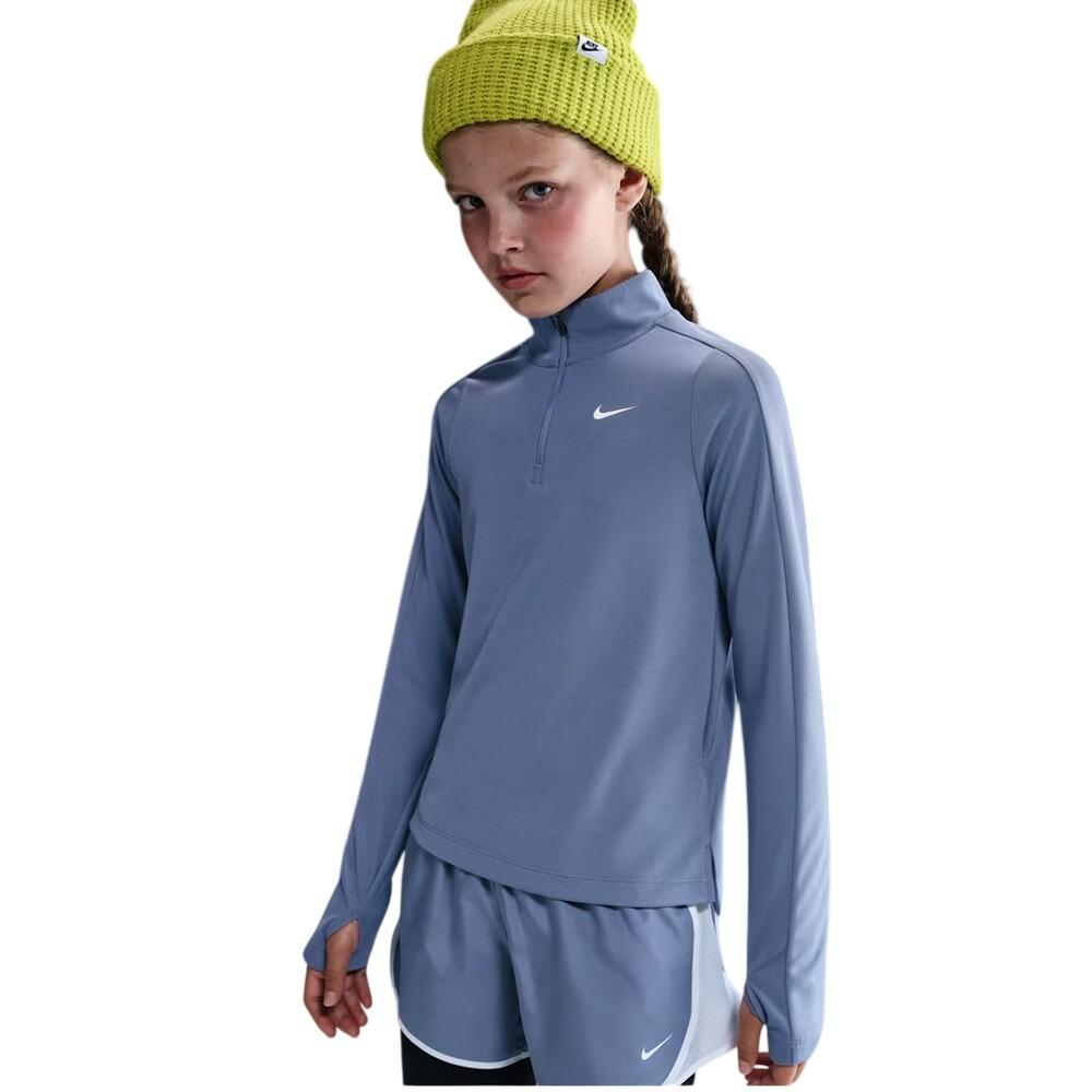 Nike Girls Dri-FIT Half Zip Long-Sleeved Top