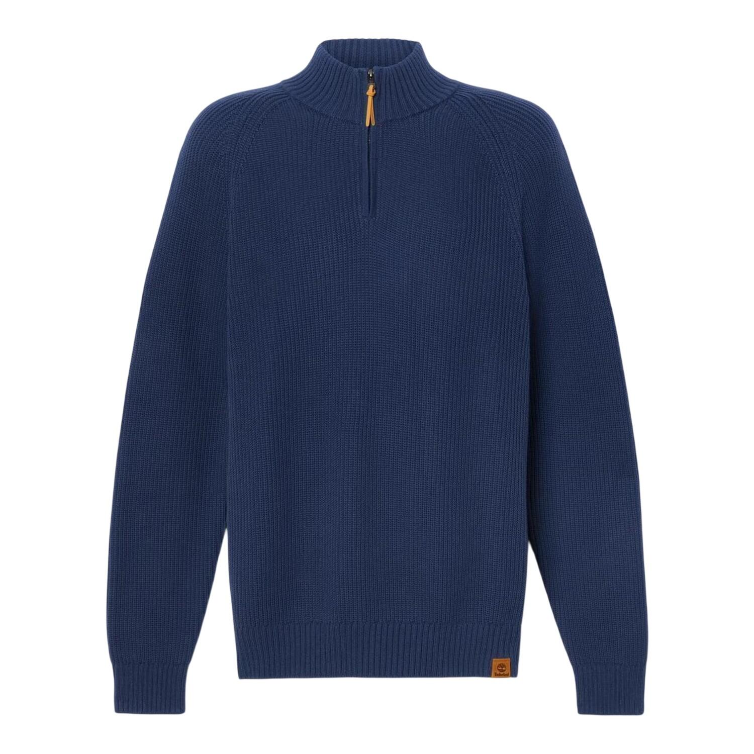 Timberland Mens Ribbed Zip Neck Jumper