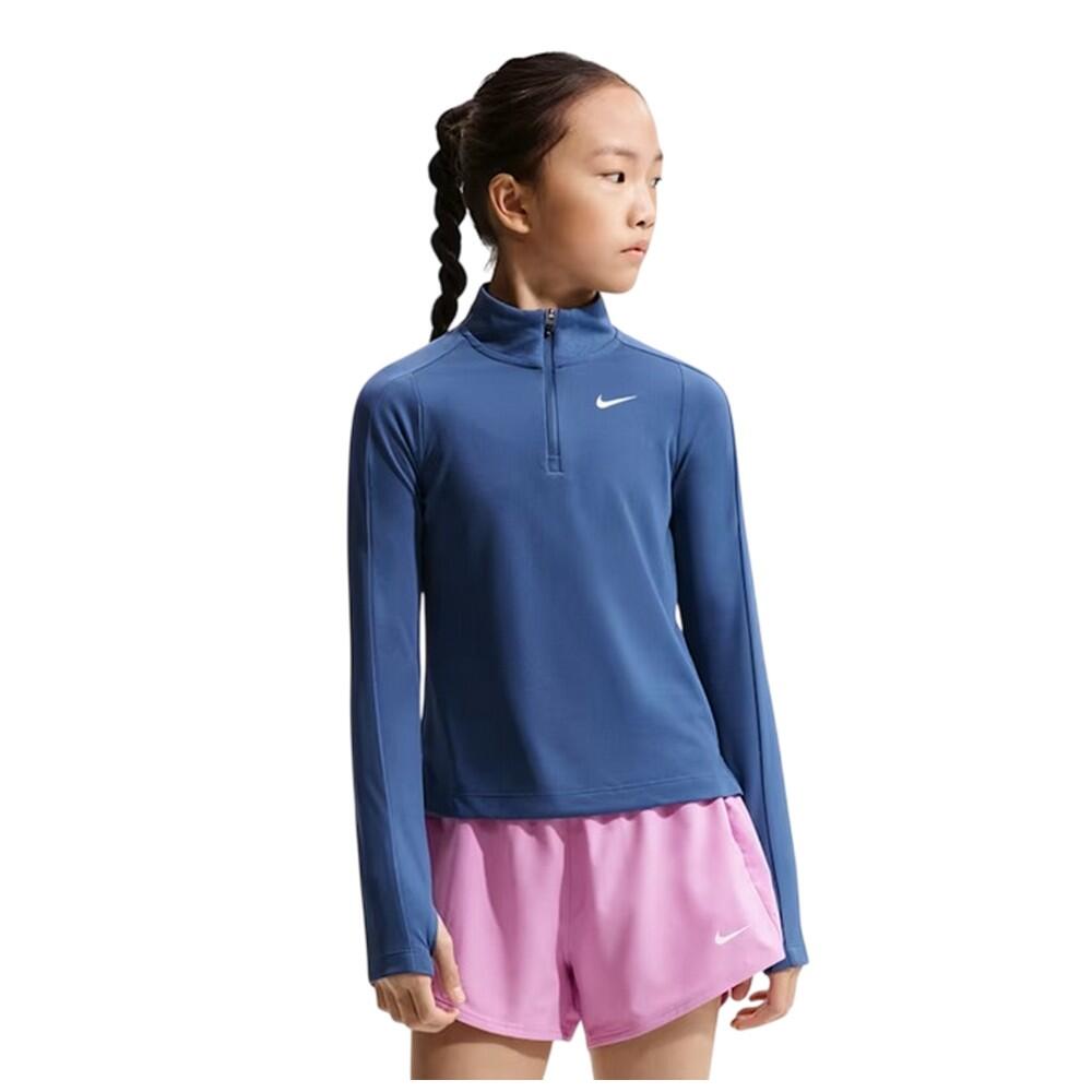 Nike Girls Dri-FIT Half Zip Long-Sleeved Top