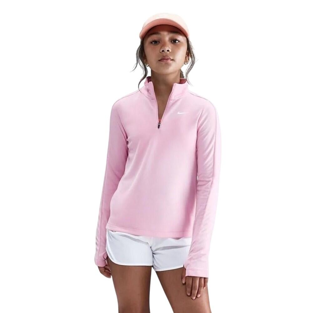 Nike Girls Dri-FIT Half Zip Long-Sleeved Top