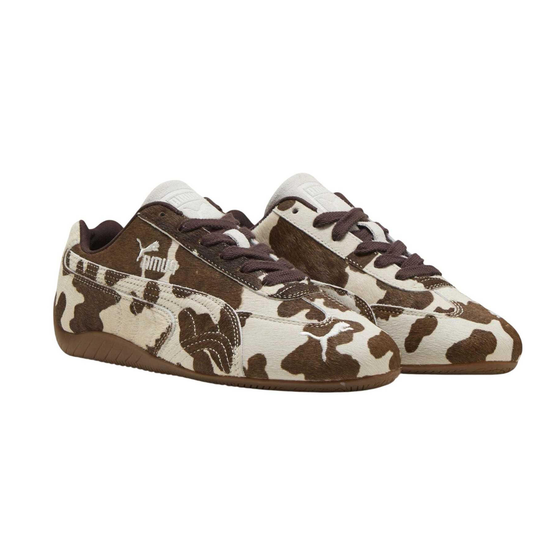 Puma Womens/Ladies Speedcat Cow Print Low Cut Trainers