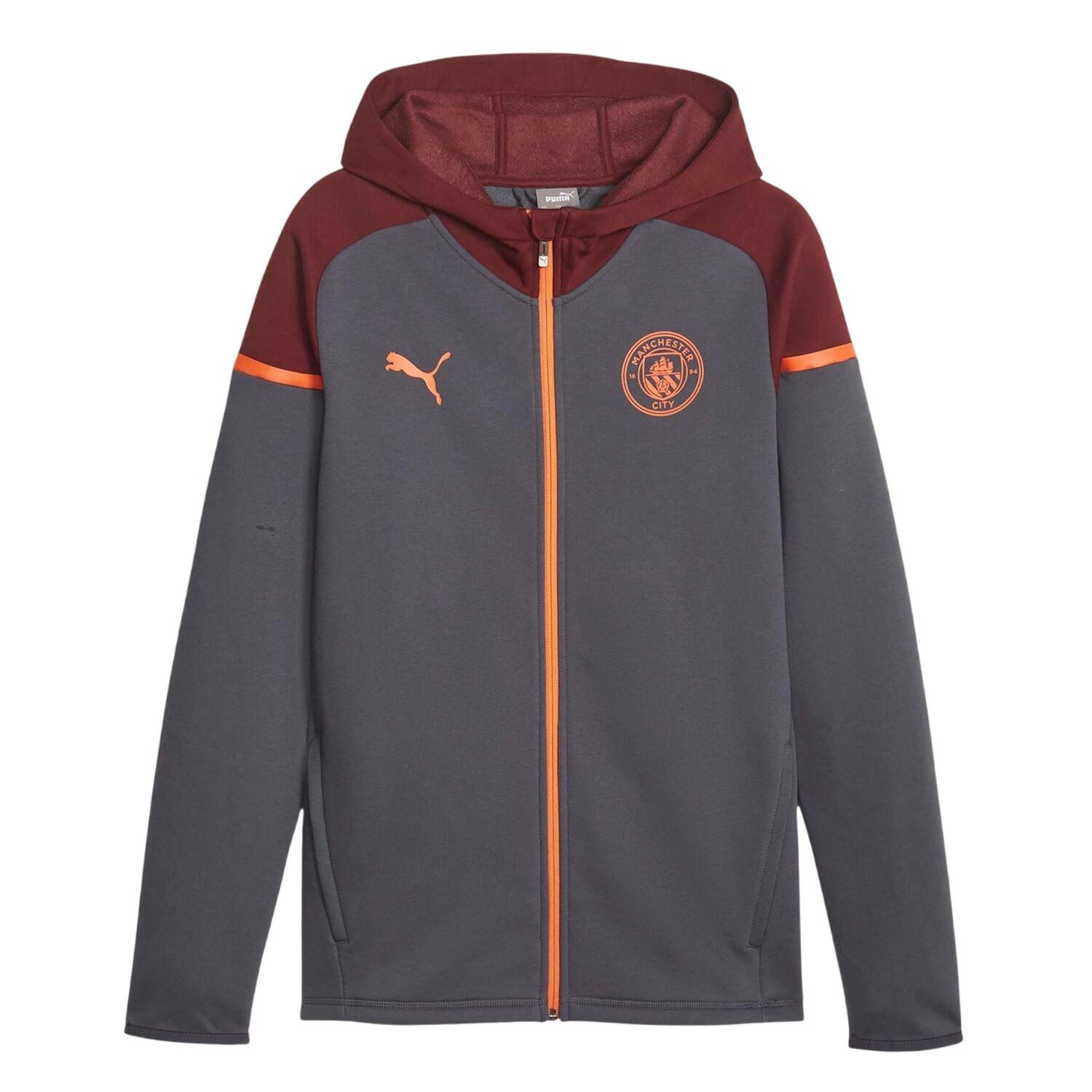 Puma Mens Manchester City FC Cotton Blend Hooded Jacket