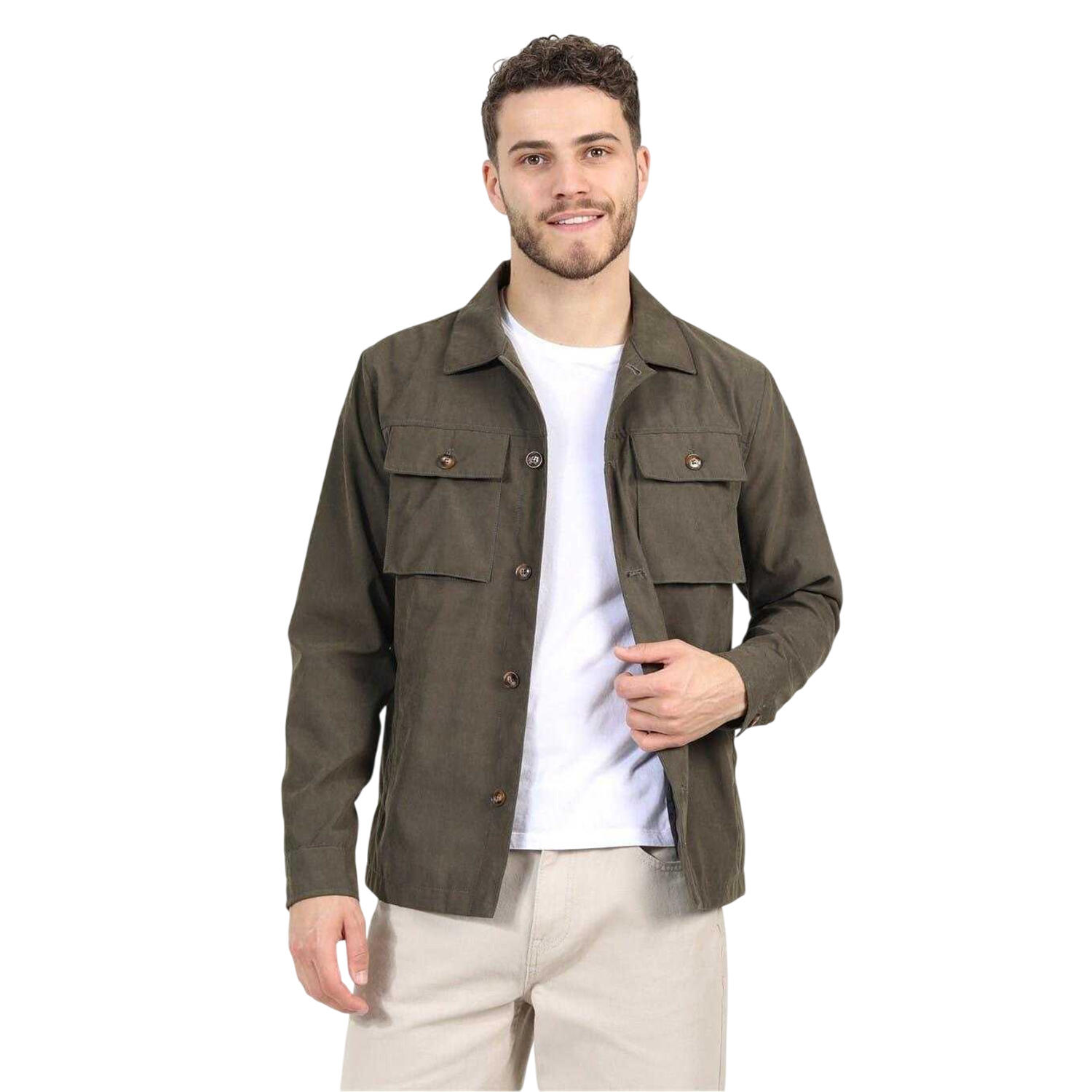 Brave Soul Mens Plain Pocket Shacket