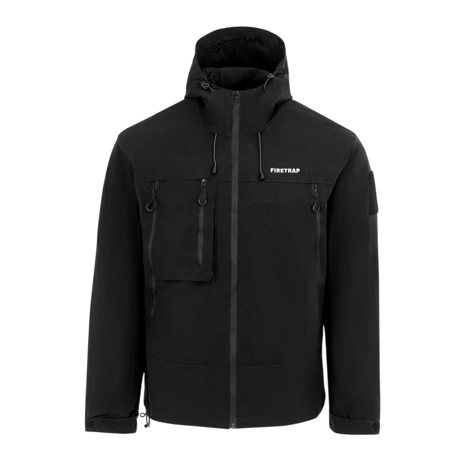 Firetrap Mens Windproof Hooded Windbreaker