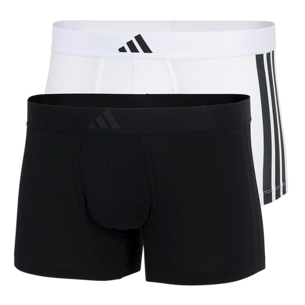 Adidas Mens Stripe Cotton Boxer Shorts (Pack of 2)