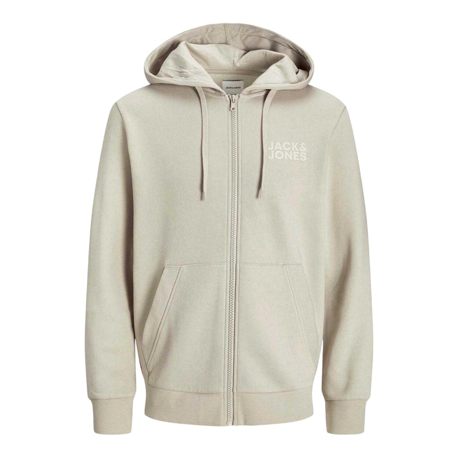 Jack And Jones Mens Logo Full Zip Hoodie