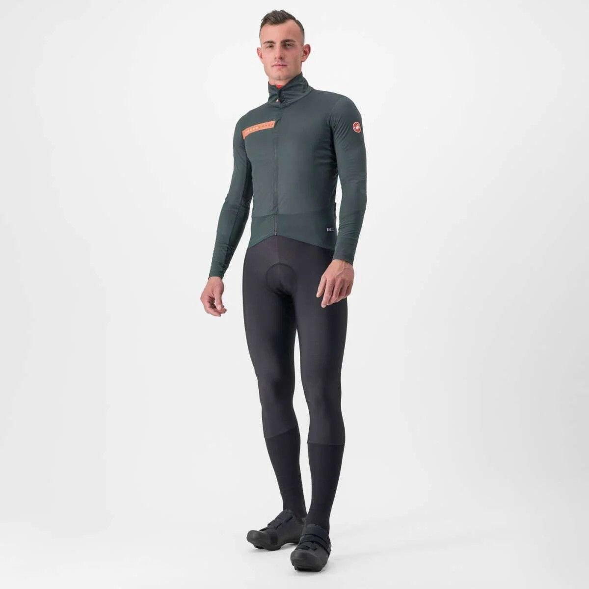 Castelli Beta Ros Long Sleeve Jas Groen/Oranje 5/5