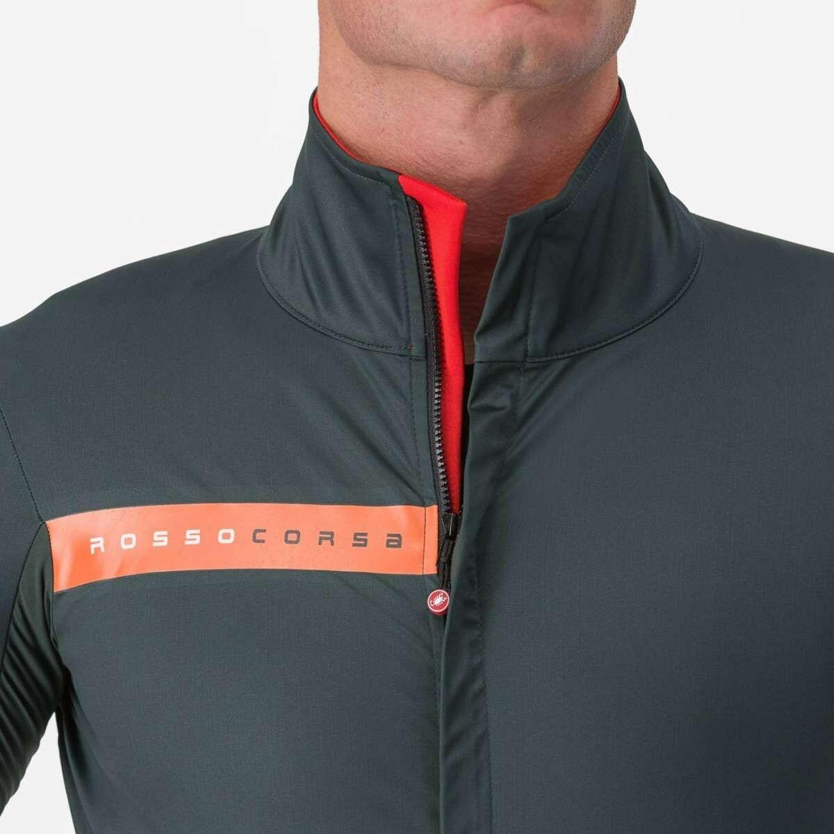 Castelli Beta Ros Long Sleeve Jas Groen/Oranje 4/5