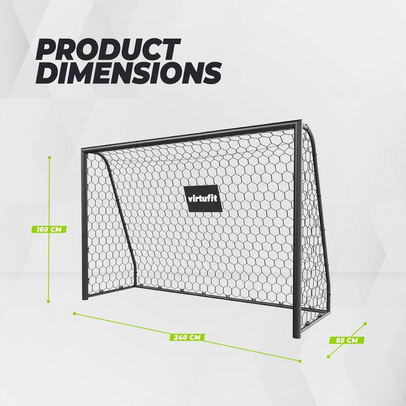 Poarta Fotbal Premium VirtuFit 240 x 160 x 85 cm