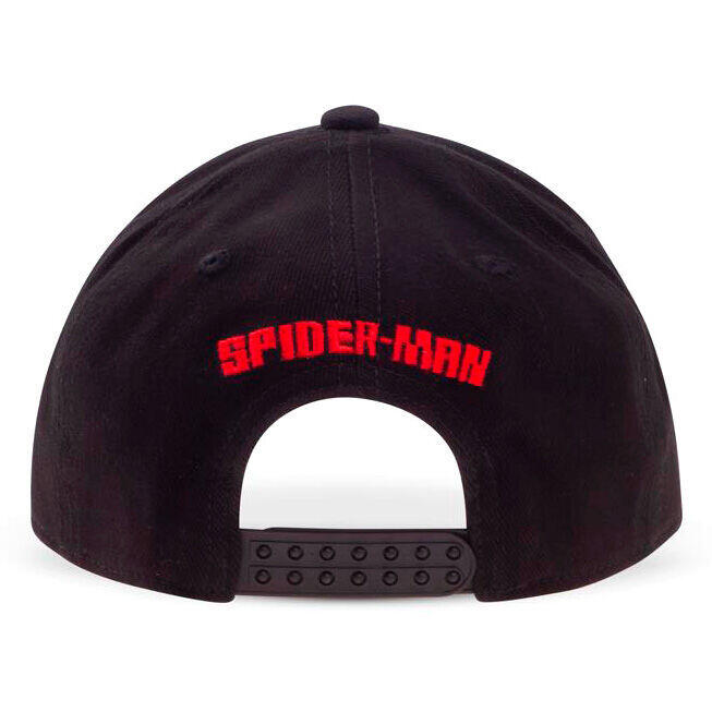 Boné Adultos Spiderman Minimal Eyes Negra e Roja de algodão com Viseira Curva 3/3