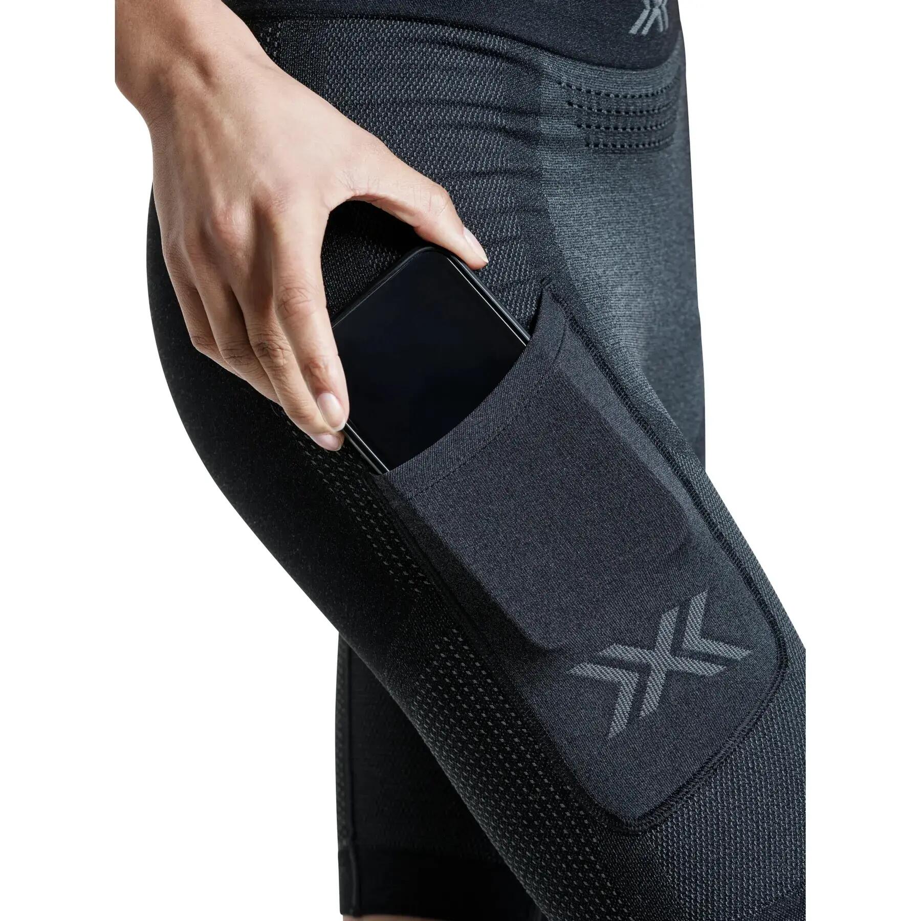 Spodenki biegowe damskie X-Bionic Xceed Run Short Tights szaro-czarne 4/7