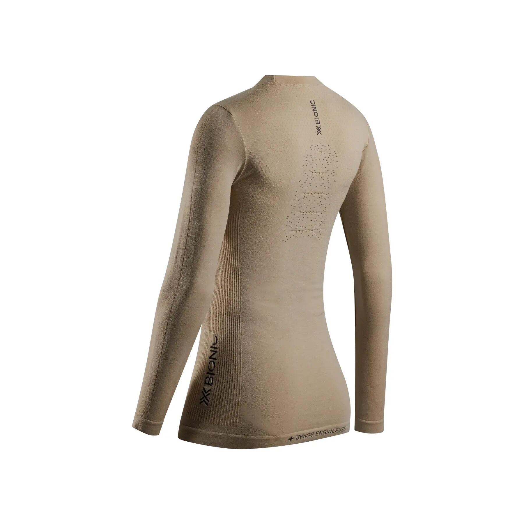 Longsleeve damski X-Bionic Mightywool Shirt LS beżowy