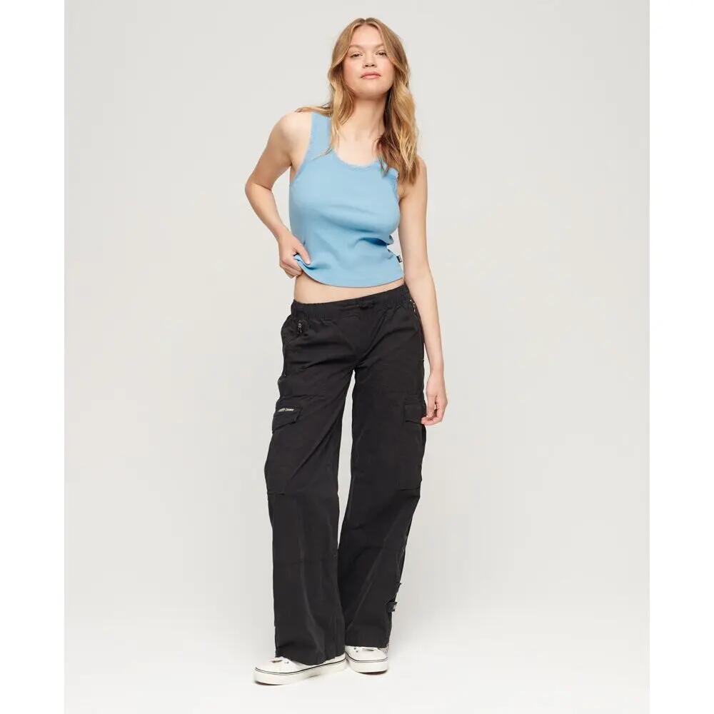 Camisola de alças de algodão orgânico para mulher com acabamento em renda Superd 2/5