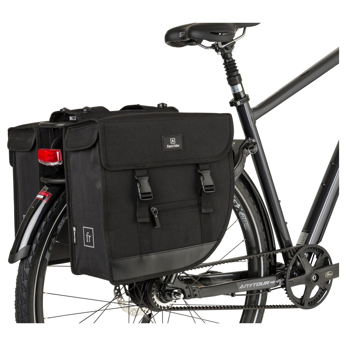 Fastrider Doppelpacktasche Bodyl Hybride Wasserabweisend Reflektierend Schwarz 2/7