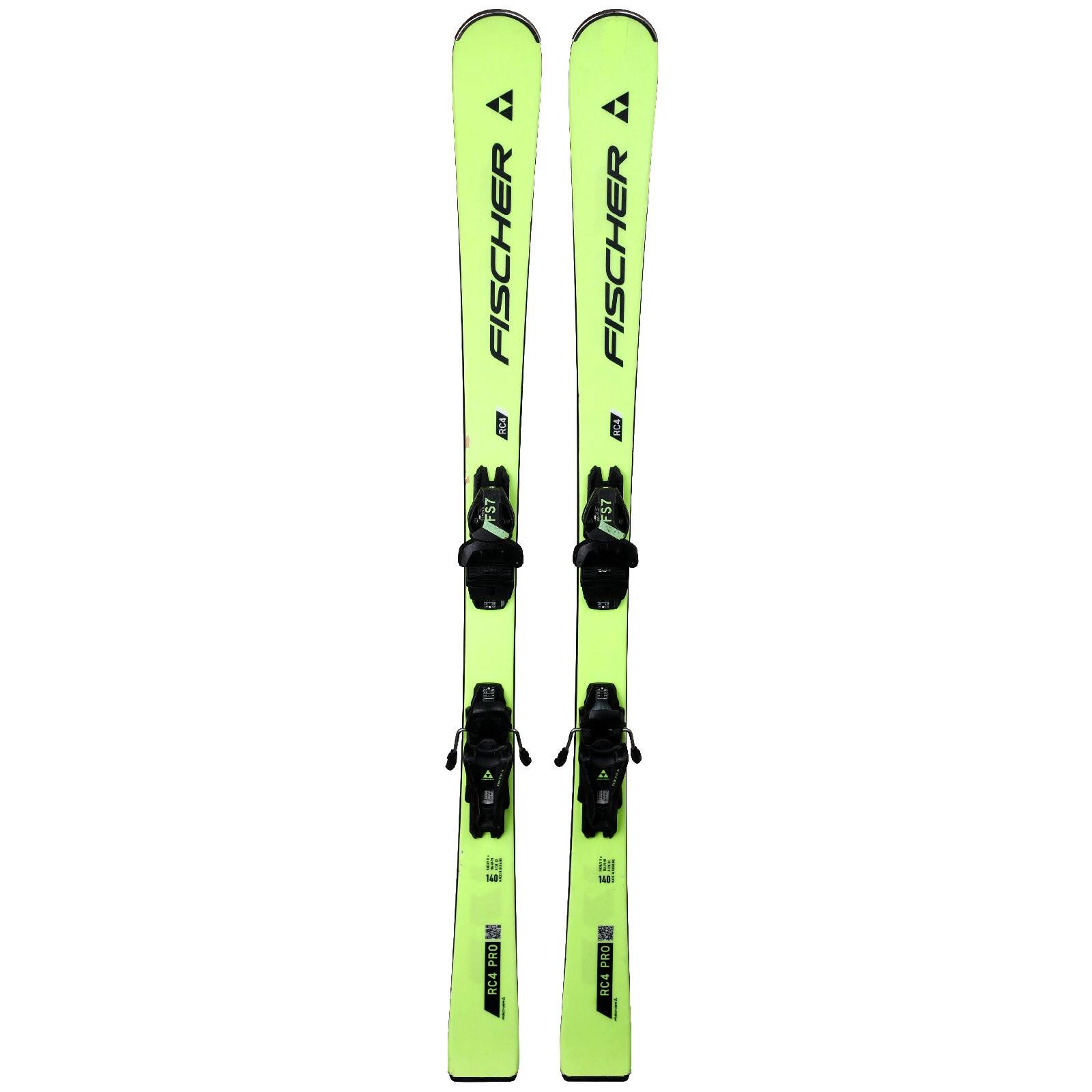 RECONDITIONNE - Ski Junior Fischer Rc4 Pro + Fixations 2/4