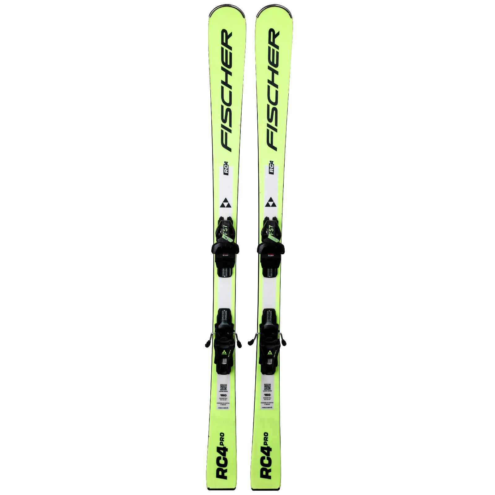 RECONDITIONNE - Ski Junior Fischer Rc4 Pro + Fixations 2/4