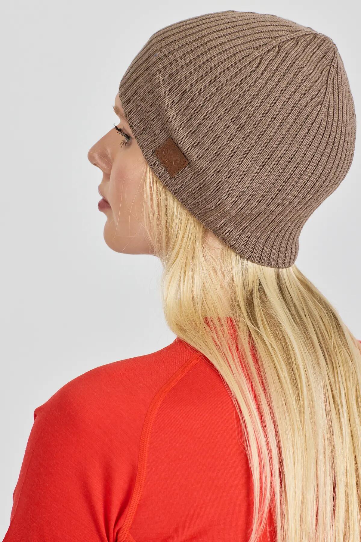 Czapka z 100% Wełny Merino - WINTRY Brązowy 3/3