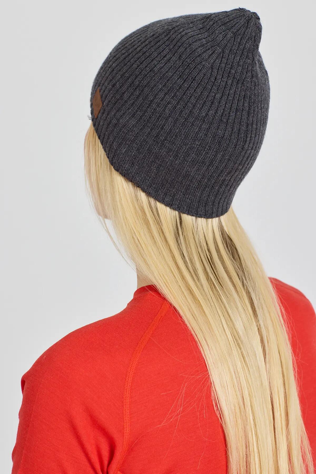 Czapka z 100% Wełny Merino - WINTRY Antrasit 3/3