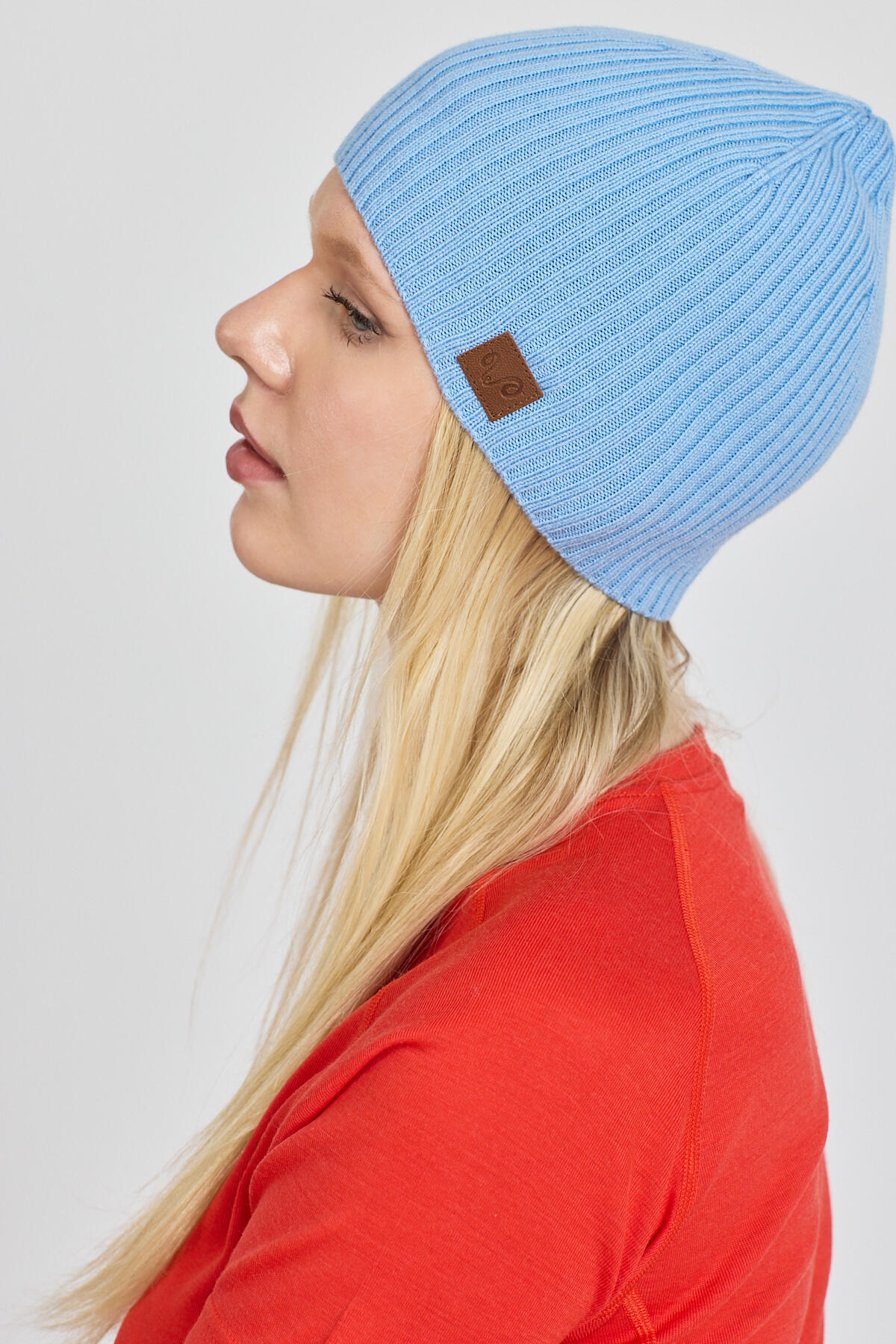 Czapka z 100% Wełny Merino - WINTRY Niebieski 2/3