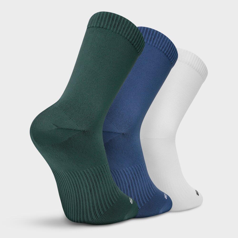 Pack de 3 meias de cano médio para ténis Homem e mulher 3Motion Heritage Branc 6/6
