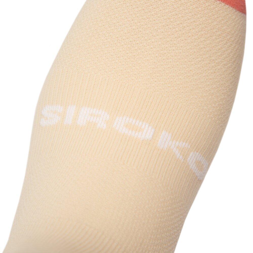 Meias de caminhada de cano médio Homem e mulher GR1 Sand Beige 3/6