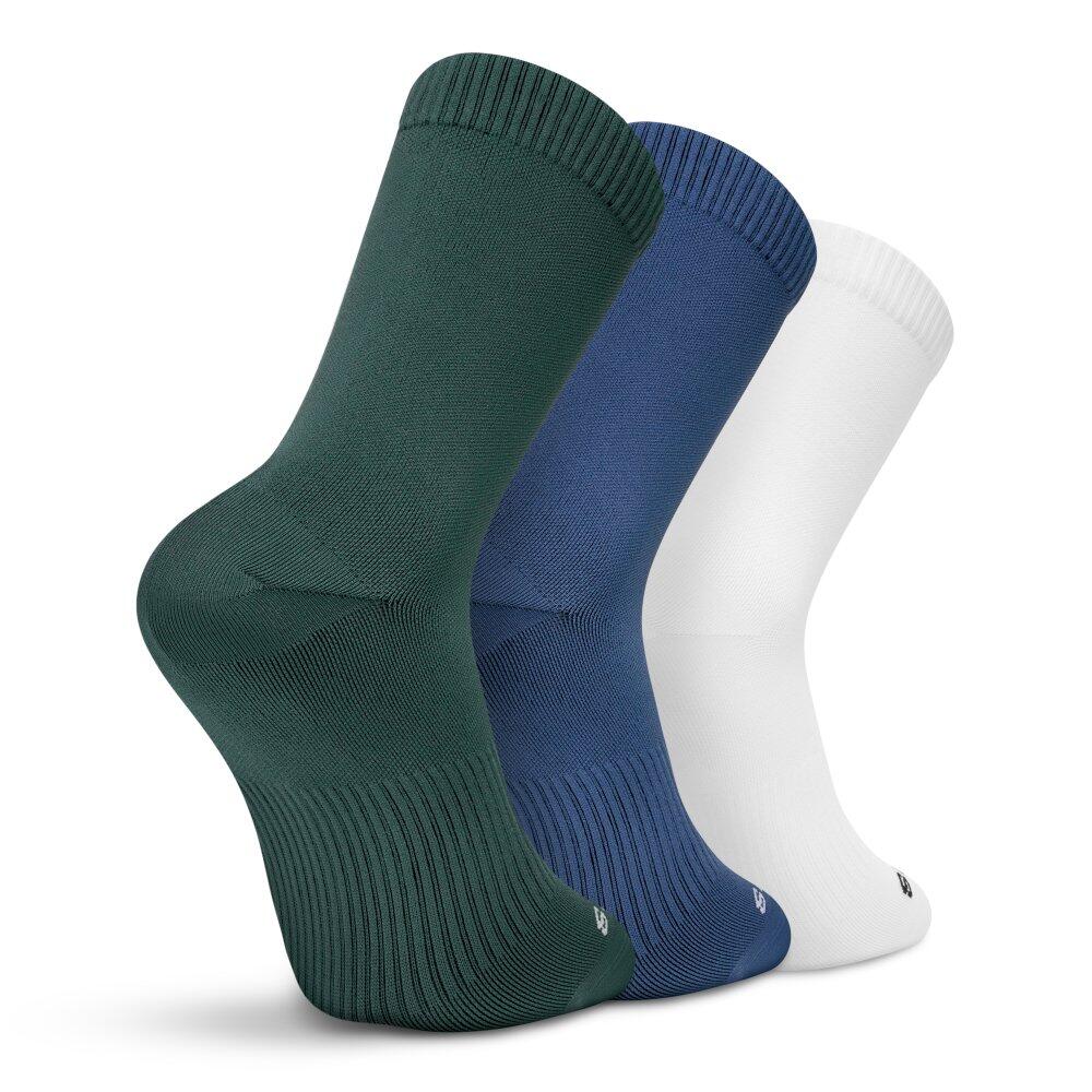 Pack de 3 meias de cano médio para ténis Homem e mulher 3Motion Heritage Branc 2/6