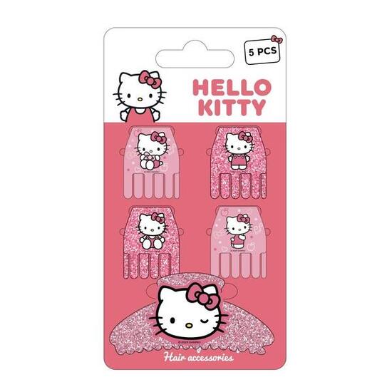 Set di elastici per capelli per bambini Hello Kitty 8 pezzi Rosa