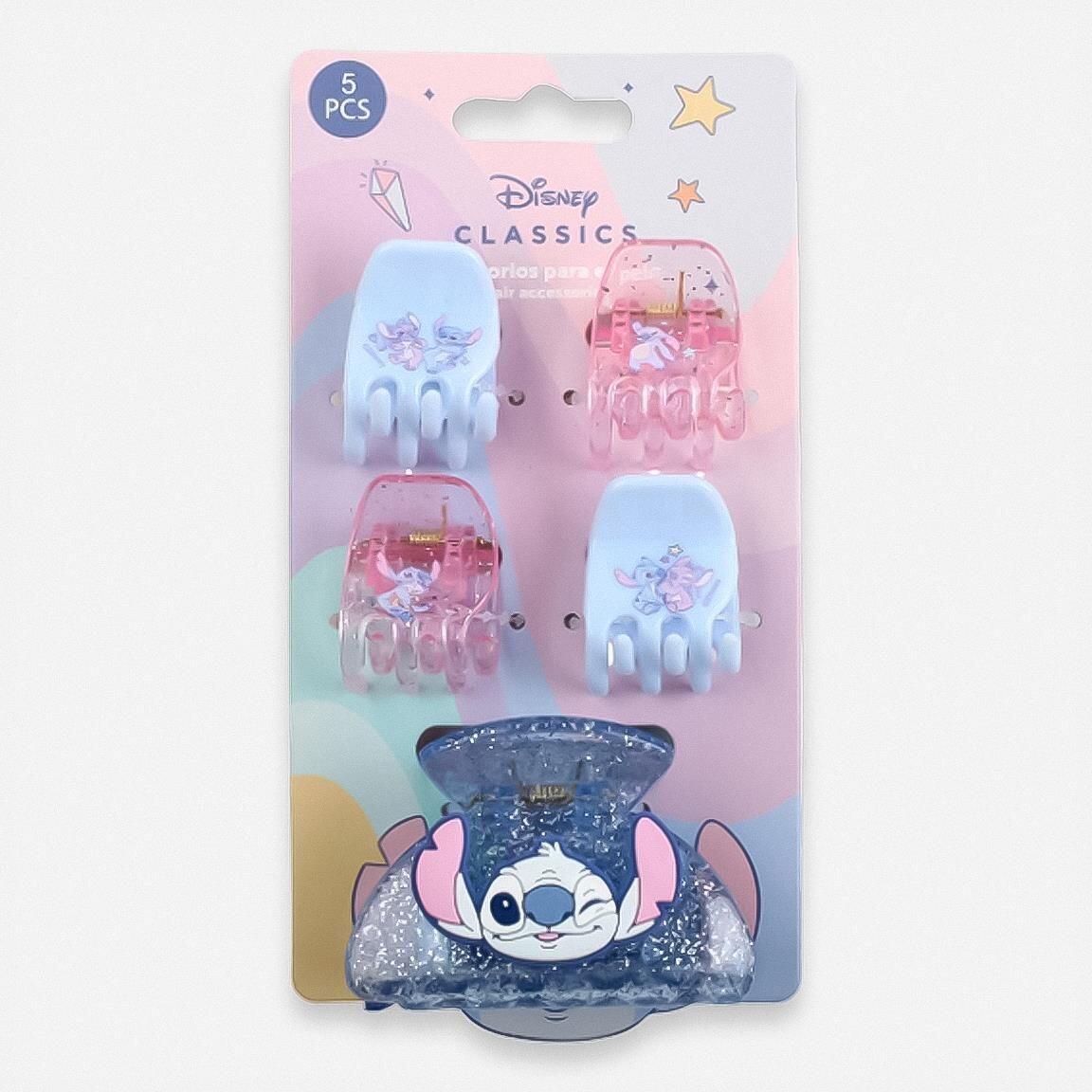 Haarklammern für Kinder Stitch 5 Stück mit Glitzer Mehrfarbig 6/6