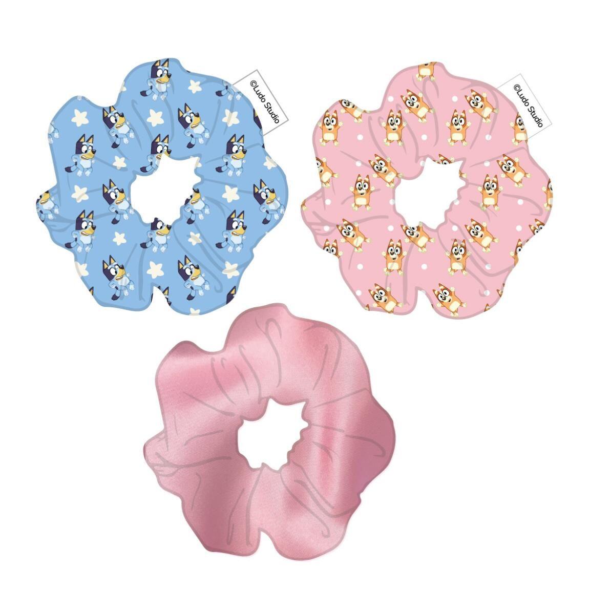 Set di elastici in tessuto per bambini Bluey 3 pezzi poliestere Blu e rosa 2/2