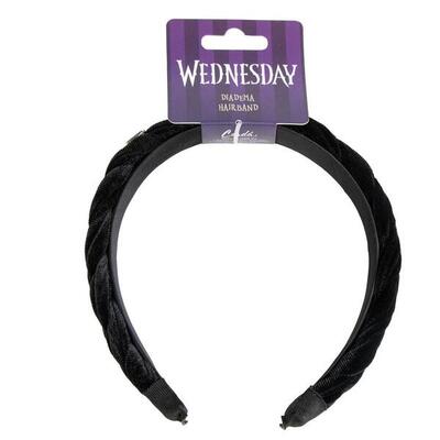 Set di elastici in tessuto per bambini Wednesday 3 pezzi Nero e viola