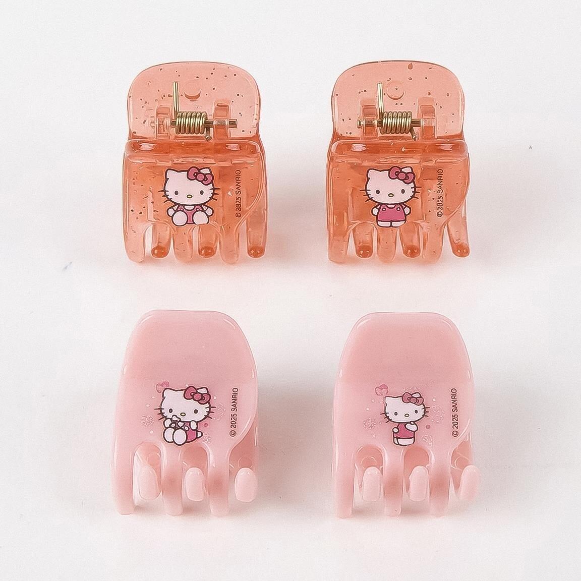 Pack de Pinzas para el Pelo Infantil Hello Kitty 5 Piezas Rosa Brillo 3/6