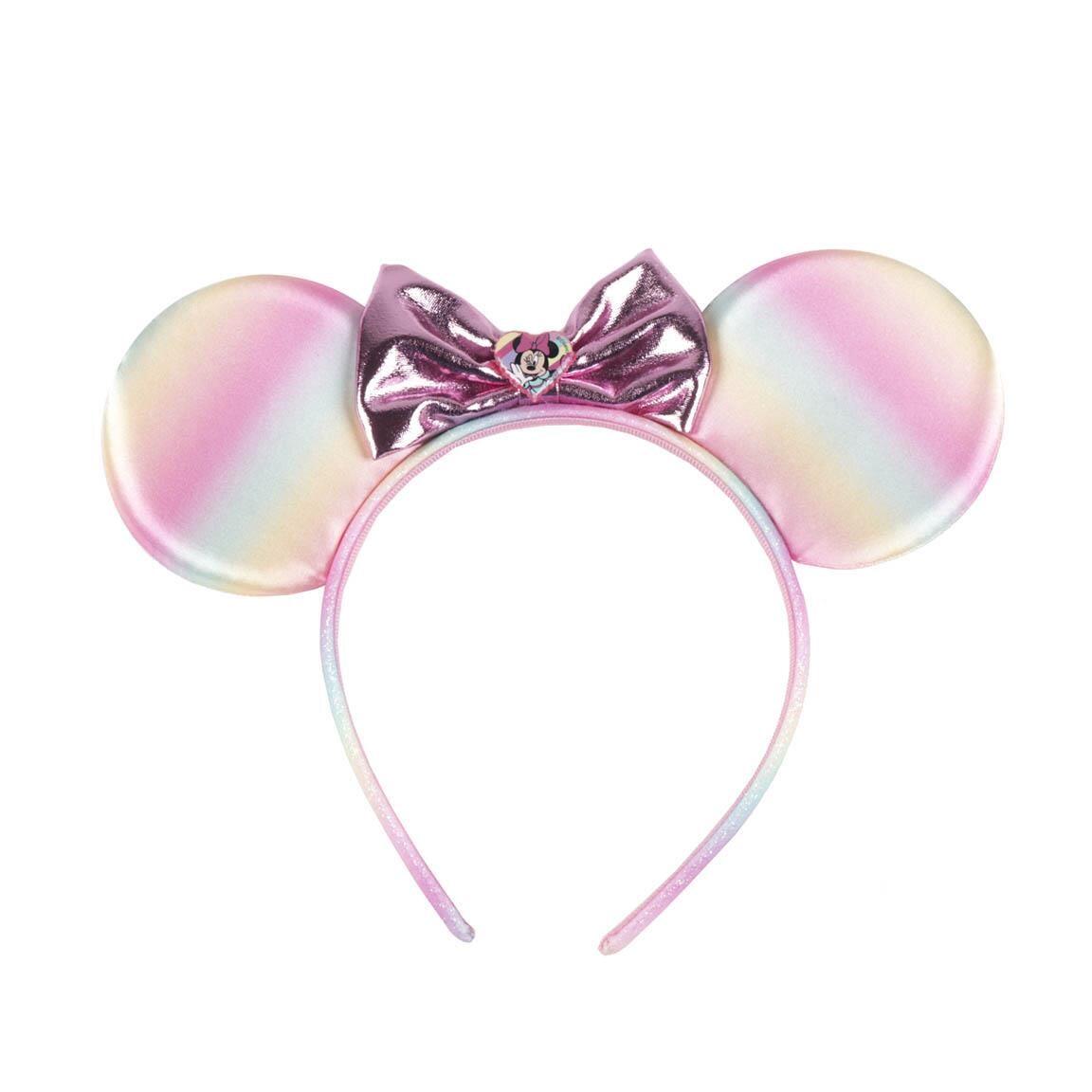 Cerchietto per bambini Minnie con orecchie e fiocco brillante Multicolore Rosa 2/5