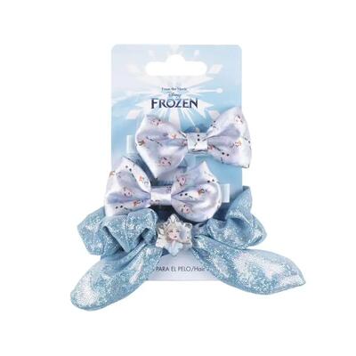 Set di accessori per capelli con fiocchi per bambini Frozen 3 pezzi Blu