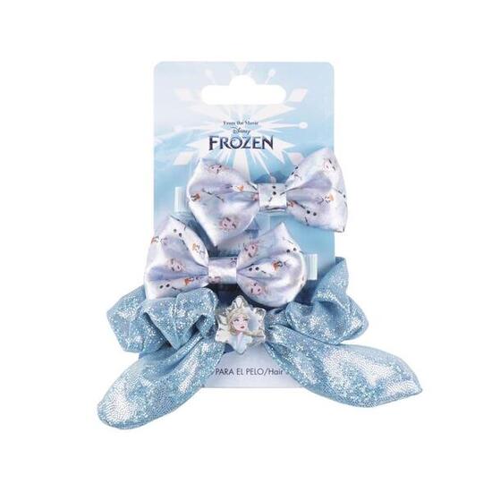 Set di accessori per capelli con fiocchi per bambini Frozen 3 pezzi Blu