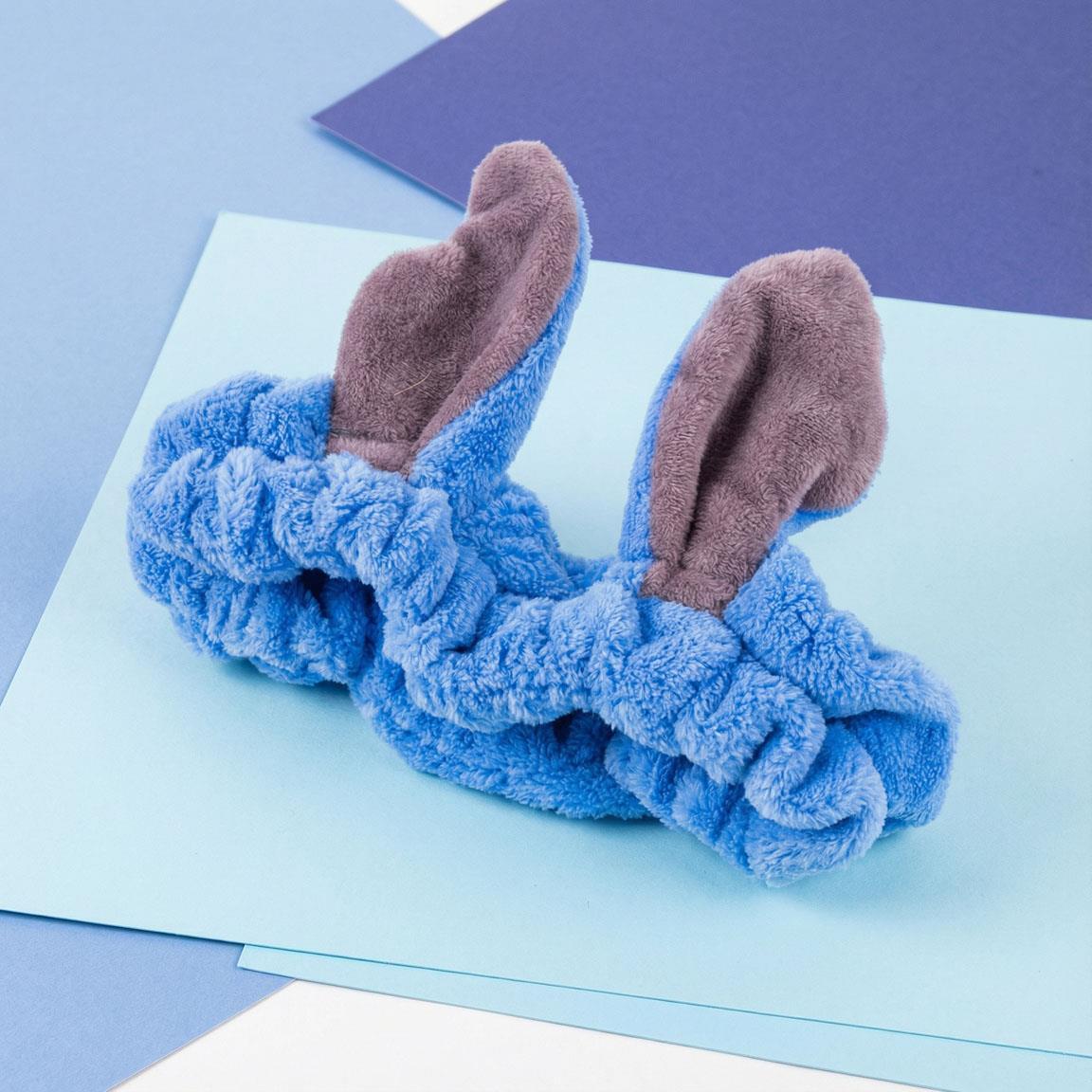 Diadema de Maquillaje Infantil Stitch de Felpa Suave 100% Poliéster Azul 6/6
