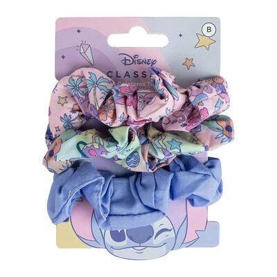 Set di elastici per capelli per bambini Stitch 4 pezzi Rosa e blu