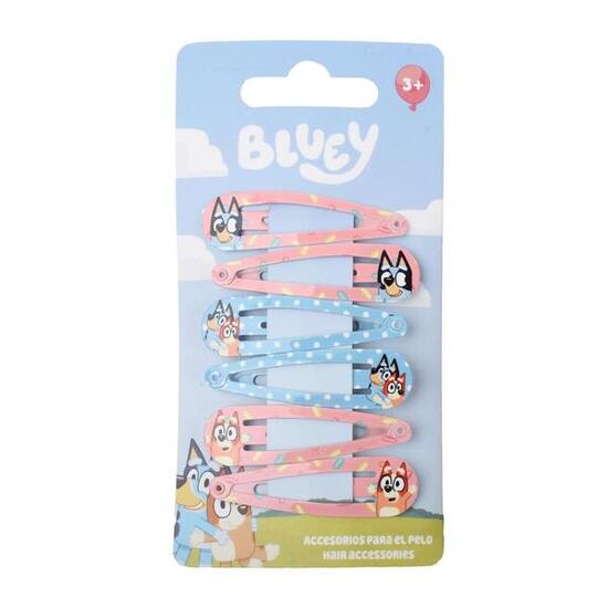 Lot de pinces à cheveux enfant Bluey 6 pièces Multicolore