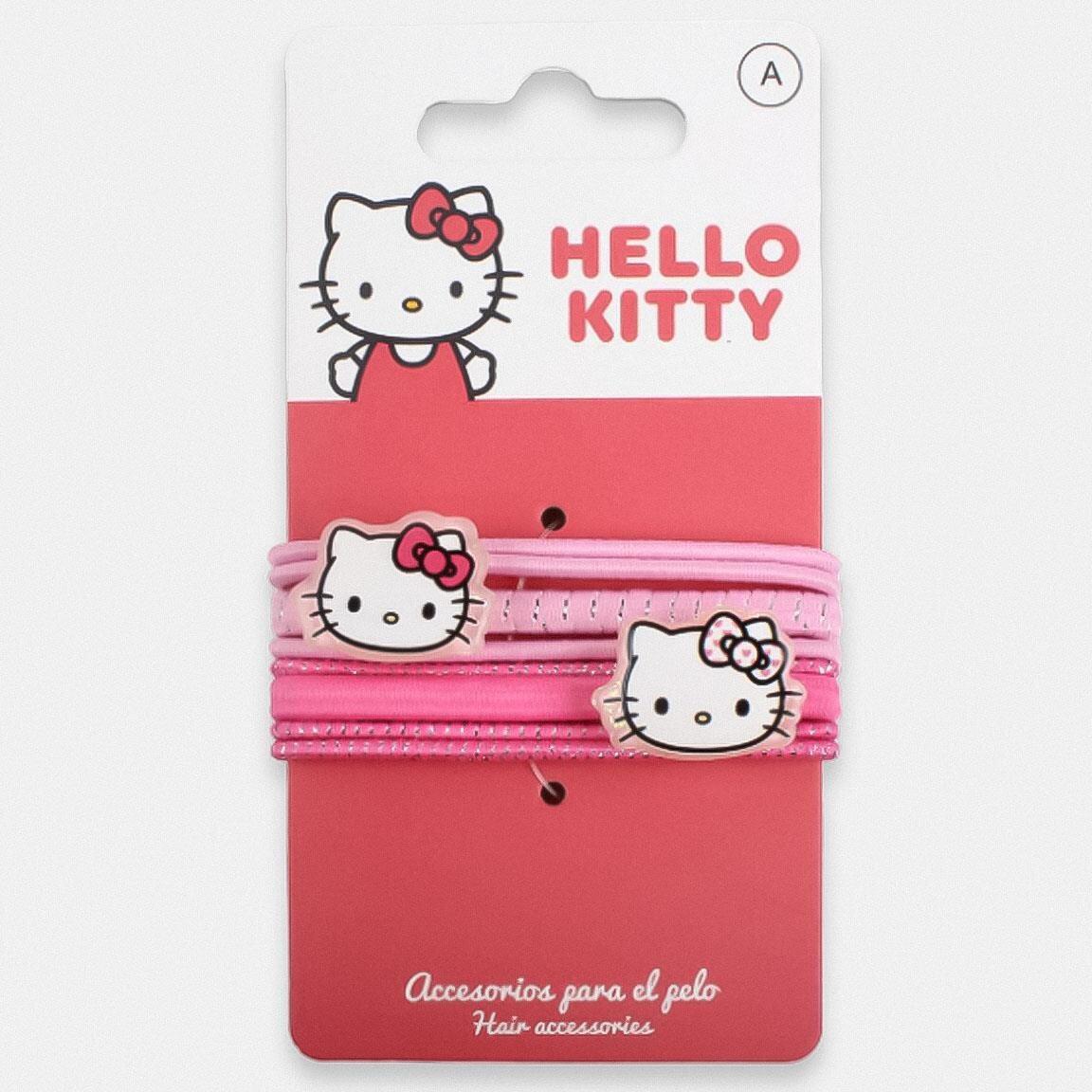 Pack de Coleteros Elásticos para el Pelo Infantil Hello Kitty 8 Piezas Rosa 6/6
