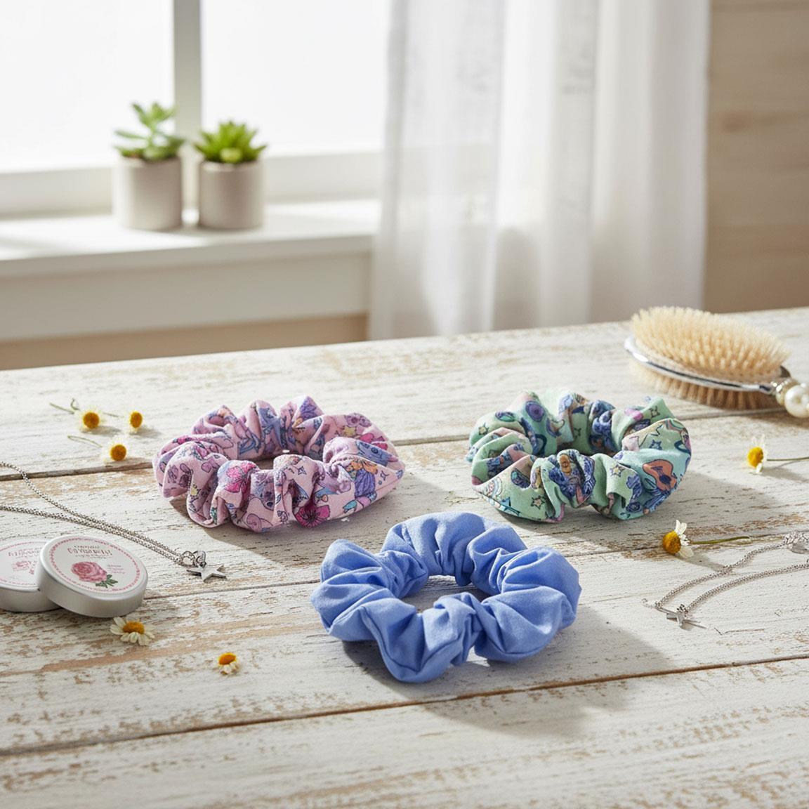 Set di elastici in tessuto per bambini Stitch 3 pezzi Multicolore 5/6