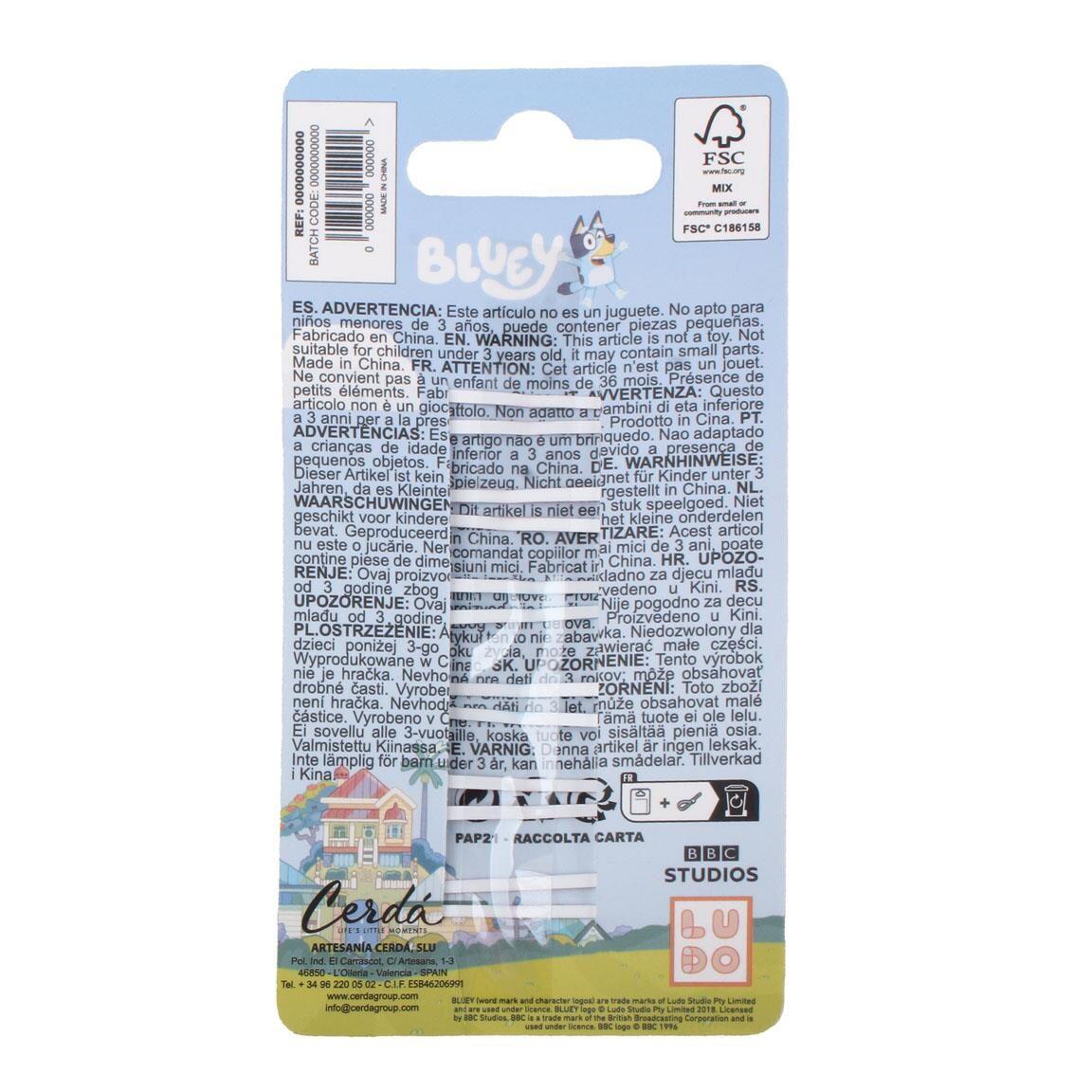 Pack de Clips para el Pelo Infantil Bluey 6 Piezas Multicolor 2/2