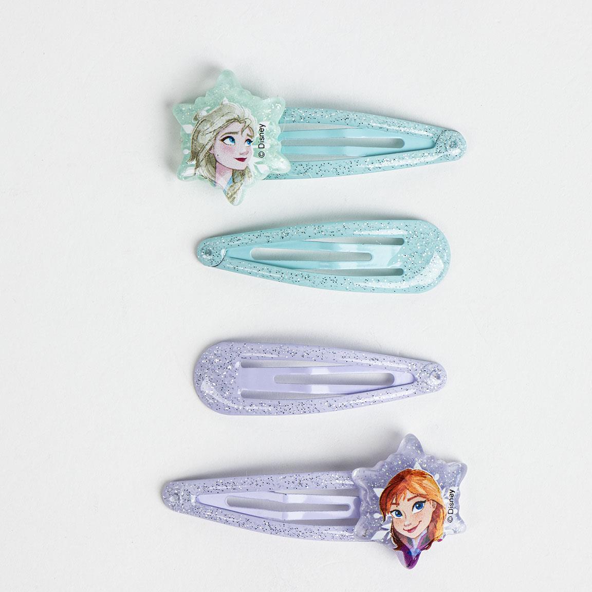 Haarclips für Kinder Frozen 4 Stück mit Glitzer Mehrfarbig 2/2